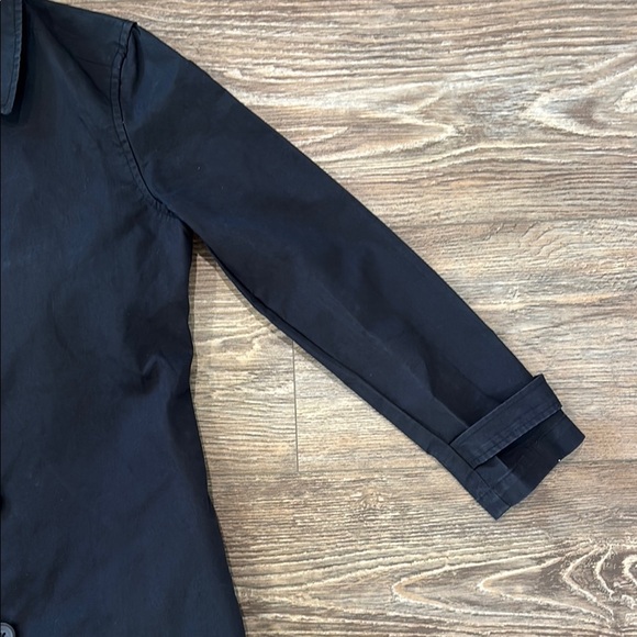 Vintage Y2K Gap Women's Size 6 Rain Trench Coat with Zipper Buttons Blue inside - Picture 9 of 13